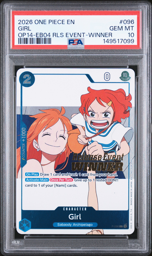 PSA 10 GIRL OP14-EB04 RLS EVENT-WINNER