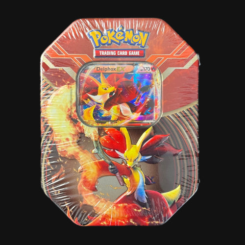 Delphox EX Tin