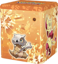 Fighting Stacking Tin Lycanroc 3 booster packs & coin - Factory Sealed