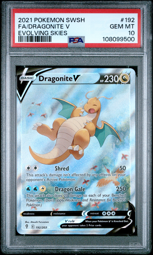 PSA 10 FA/DRAGONITE V EVOLVING SKIES