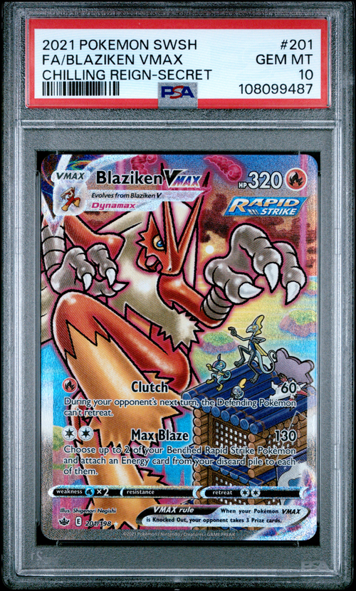 PSA 10 FA/BLAZIKEN VMAX CHILLING REIGN-SECRET