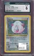 CGC 6 CHANSEY BASE SET 1ST EDITION